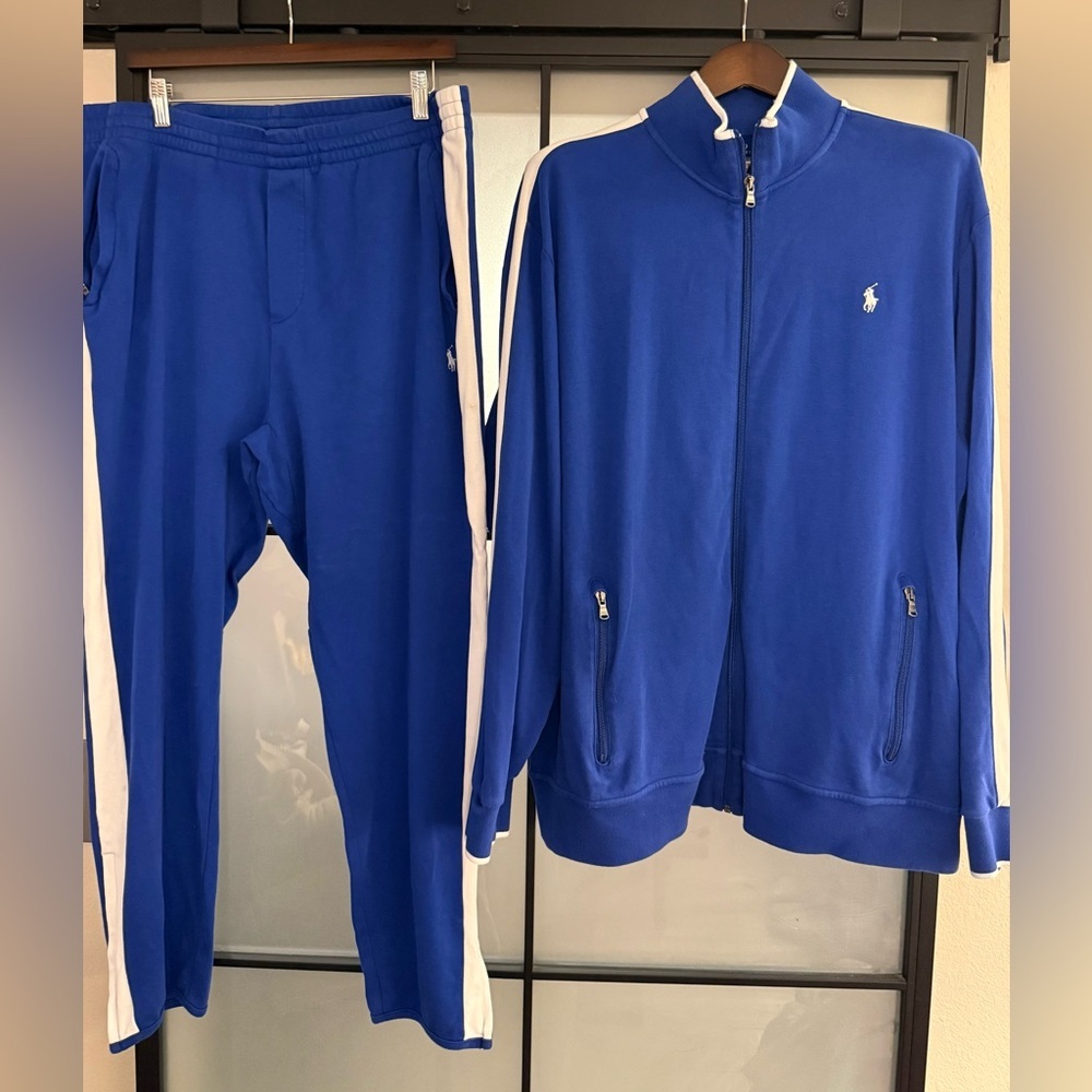 Polo by Ralph Lauren Blue and White Tracksuit